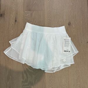 White Lululemon Court Rival HR Skirt Mesh NWT Size 6